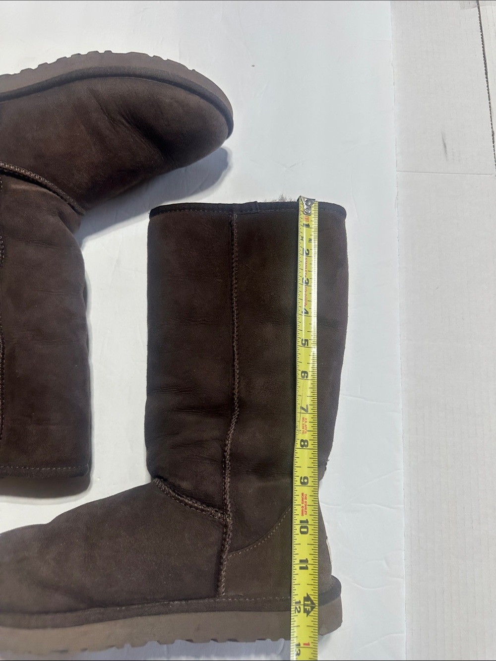 UGG slip on Classic Tall Shearling-Lined Boots - Dark Brown sz 9 comfortable - Picture 3 of 10